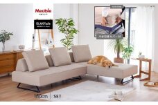 【本体取替カバー(同色)セット】 ミゲル ソファ 180cm 3人掛け スモークアイボリー【モーブル】【大川家具】