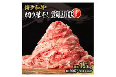 博多和牛 切り落とし 定期便全3回 計約1.5kg(約500g×3回)