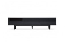 大川家具 幅180cm テレビボード 黒 -cresson-クレソン