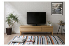 大川家具 幅153cm テレビボード レッドオーク -leo-レオ