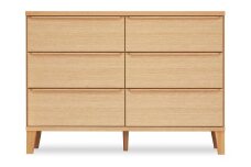 大川家具 幅120cm 3段 チェスト レッドオーク -leo-レオ