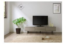 大川家具 幅153cm テレビボード グレー -elm-エルム
