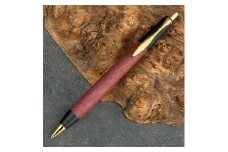 パープルハート/ 2つの内部機構を持つ新感覚の木軸ペン / SINPEN【MP&BP】ゴールド金具 / MUKU屋