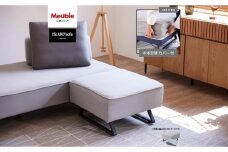 【本体取替カバー(同色)セット】 リバティ2 スツール 65cm ライトグレー【モーブル】【大川家具】