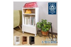 キャスター付き ワゴン 木製 収納棚 大川家具 国産 電話台 完成品 会縁 ホワイト 【 収納棚 チェスト 薄型 ファックス台 ラック リビング収納 サイドワゴン 収納 日本製 プリンター台 キャビネット サイドテーブル