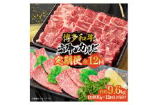 博多和牛 霜降りカルビ 全12回定期便 約800g×12回