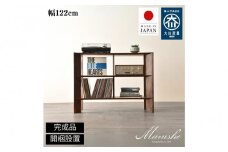 【開梱設置】MARUSHO bow ローシェルフ 幅122cm オーディオラック レコード 収納棚 オープンラック パーティション 飾り棚 丸庄 大川家具 日本製 木製家具 ウッド ウォールナット 完成品 デザイナーズ おしゃれ