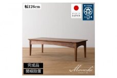 【開梱設置】MARUSHO MORBIDO リビングテーブル 幅126cm センターテーブル ローテーブル 棚付き インテリア 和モダン 丸庄 大川家具 日本製 木製家具 ウッド ウォールナット 完成品 デザイナーズ おしゃれ