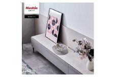 テレビボード 幅240cm ローボード テレビ台 リスボン グラスグレー(GGY)×マーブルホワイト【モーブル】【大川家具】