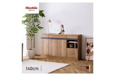 サイドボード 140cm シーン オークヴィンテージナチュラル 【モーブル／大川家具】