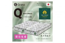 【受注生産】クイーンサイズ（２枚分割式）160CM幅 マットレス　ザ・グランツ　エメラルド