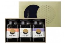 有明育ち 角容器3個(しお・やき・あじ海苔)詰合せ 化粧箱入り【福岡有明のり】