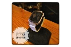 CN-005_Apple Watch専用シルバー925製チャーム_sevenstone(Blue Topaz)&ラバーバンド