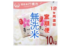 AF-023_【12か月定期便】福岡県産夢つくし【無洗米】10kg