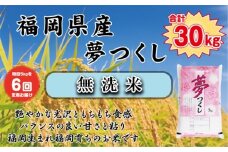 BZ-011_【令和7年産新米先行予約】【定期便6か月】【無洗米】食味鑑定士厳選　 福岡県産夢つくし5kg（5kg×1）6ヶ月連続で！　計30kg