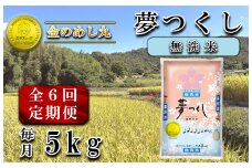 CE-103_【定期便６回】令和７年米(無洗米）　金のめし丸夢つくし 5Kg（1袋）×６回
