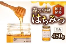春の完熟はちみつ 里山 450g《豊前市》【須田養蜂場】蜂蜜 はちみつ 調味料 ギフト [VAR005]