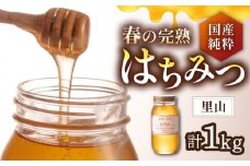 春の完熟はちみつ 里山 1kg《豊前市》【須田養蜂場】蜂蜜 はちみつ 調味料 ギフト [VAR006]