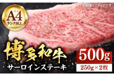 博多和牛サーロインステーキセット 500g（250g×2枚）【株式会社Meat Plus】《豊前市》肉 ステーキ サーロイン [VBB011]