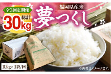 【R7年産の先行予約】【全3回定期便】福岡県産米 夢つくし 10kg×1袋【2025年8月末以降順次発送】《豊前市》【湯越農園】米 精米 白米 [VBC005]