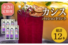 【全2回定期便】カシス パッション ドリンク 6本 セット《豊前市》【ハウスボトラーズ】果汁 ジュース 飲料（3ヶ月おきにお届け） [VAX018]