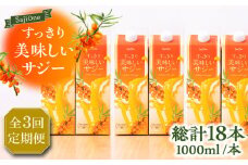 【全3回定期便】家族みんなでおいしく飲める！ すっきり美味しい サジー 6本 《豊前市》【ハウスボトラーズ】 [VAX048] [VAX048]