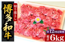 【全12回定期便】【化粧箱入】博多和牛A5～A4 切り落とし 500g《豊前市》【株式会社マル五】 [VCL113]