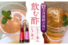 【全12回定期便】＜いちじく美人・いちご美人＞ 飲む酢 2本 セット《豊前市》【株式会社ワカヤマ】地産 福岡 万能 調味料 酢 [VBW022]