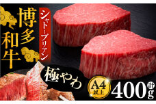 博多和牛 ヒレ シャトーブリアン 200g × 2枚《豊前市》【久田精肉店】 [VBK078]