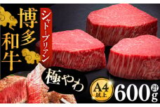 博多和牛 ヒレ シャトーブリアン 200g × 3枚《豊前市》【久田精肉店】 [VBK084]