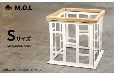 M.O.L ストーブガード S MOL-X401 ホワイト 《豊前市》【ミナト電機工業株式会社】　ストーブ ガード 柵 [VBZ020]