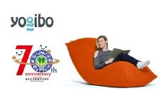 【オレンジ】Yogibo Max 【豊前市制施行70周年記念】《豊前市》【株式会社Yogibo】　ヨギボー マックス ソファ クッション 枕 ベッド [VDI001-3]