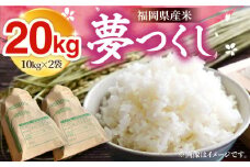 【R7年産の先行予約】【新米】福岡県産米 夢つくし 20kg (10kg×2袋)【2025年8月末以降順次発送】 《豊前市》【湯越農園】米 精米 白米 [VBC013]