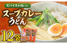 スープカレーうどん (12食入り) ≪豊前市≫【富士菊】 うどん カレー 麺 [VAI070]