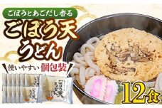 もちもち子ごぼう天うどん 12食入り ごぼてん うどん 麺　《豊前市》【富士菊】 [VAI076]
