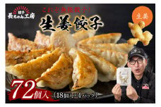 生姜餃子4パック(72個入り)【008-0002】