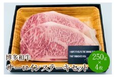 博多和牛サーロインステーキセット　1kg[250g×4枚]【014-0032】