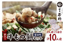 (訳あり)博多若杉牛もつ鍋セット2人前×5回分【024-0014】