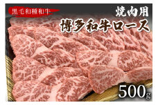 【数量限定】博多和牛ロース焼肉用(500g)【009-0011】