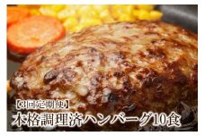【3回定期便】本格調理済ハンバーグ10食 特製ソース付【001-0377】