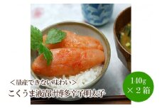 ＜量産できない味わい＞こくうま液漬け博多辛子明太子140g×2箱セット【001-0313】