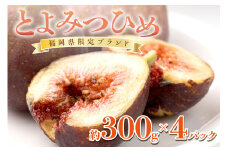 福岡限定!ブランドいちじく「とよみつひめ」約300g×4パック【011-0043】