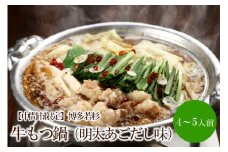 【中間市限定】博多若杉牛もつ鍋4-5人前（明太あごだし味）【024-0024】