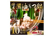 訳あり！博多醤油もつ鍋2人前×5セット合計10人前【014-0060】
