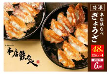 【6回定期便】本店鉄なべ冷凍ぎょうざ48個入り【040-0008】