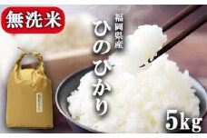 R6年度産 無洗米 5kg 福岡県産 ひのひかり　米 白米 コメ 福岡県 お米 ご飯 ごはん ヒノヒカリ国産 国産米 グルメ 食品