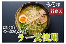 みそ ラーメン 福岡県産 ラー麦使用 みそラーメン 8食入 味噌 たなばたの里
