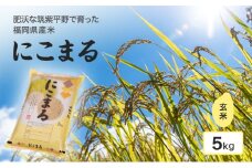 米 肥沃な筑紫平野にて育った 福岡県産米 にこまる 玄米 5kg お米 コメ