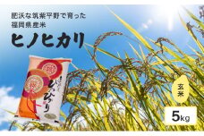 米 肥沃な筑紫平野で育った 福岡県産米 ヒノヒカリ 玄米 5kg お米 コメ