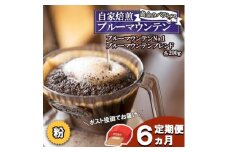 定期便 6ヶ月 黄金のバランス ブルーマウンテン (粉・増量)【ポスト投函】 2種 各200g